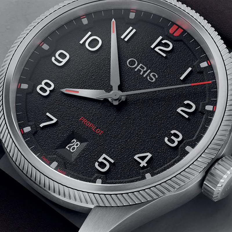 ProPilot Date 41mm - Black on Leather Strap