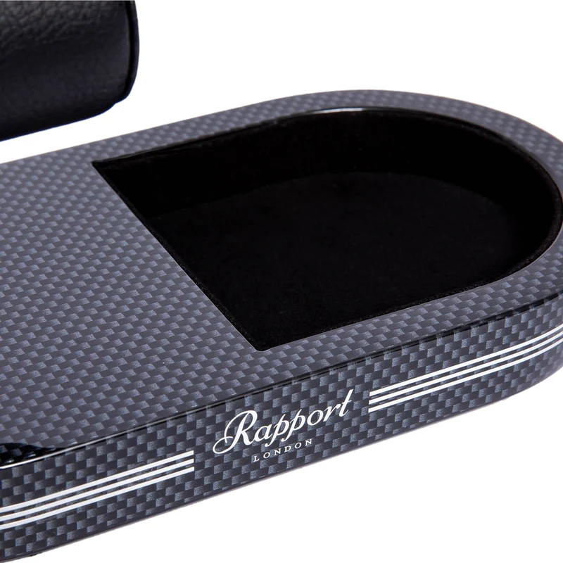 Formula Watch Stand with Tray - Carbon Fiber Finish