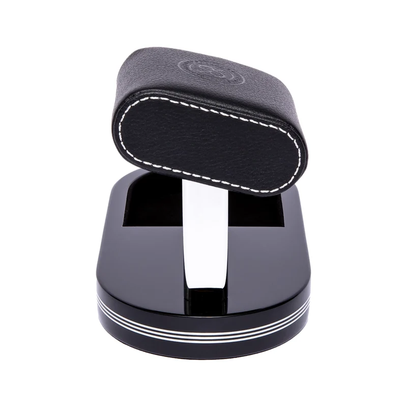 Formula Watch Stand with Tray - Black and Silver