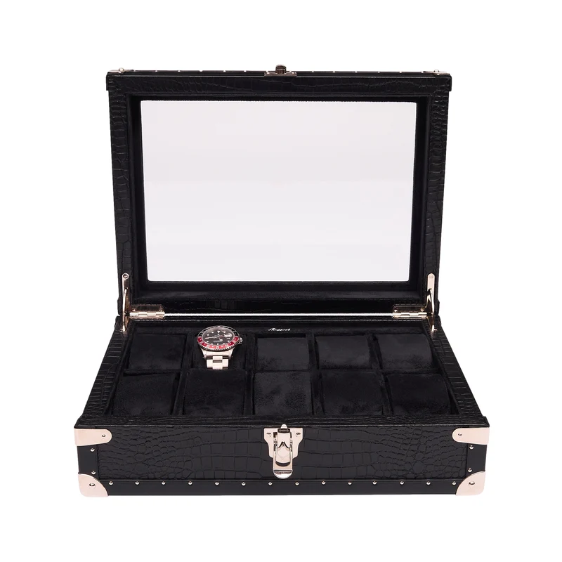 Brompton Optic Ten Watch Box - Black