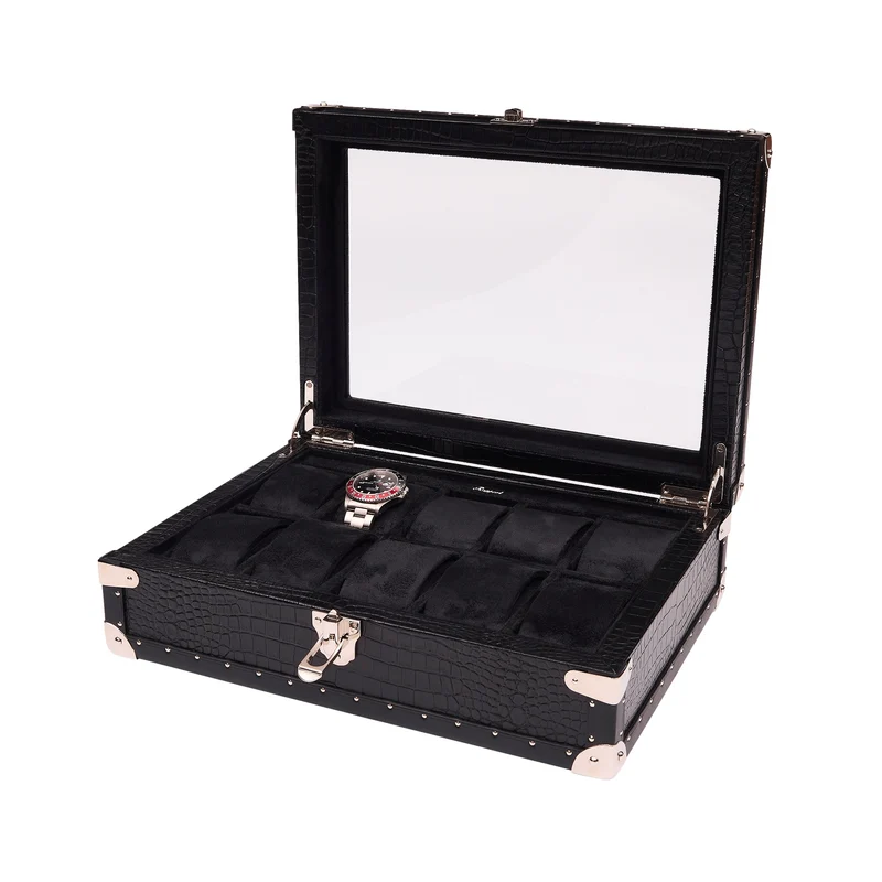 Brompton Optic Ten Watch Box - Black