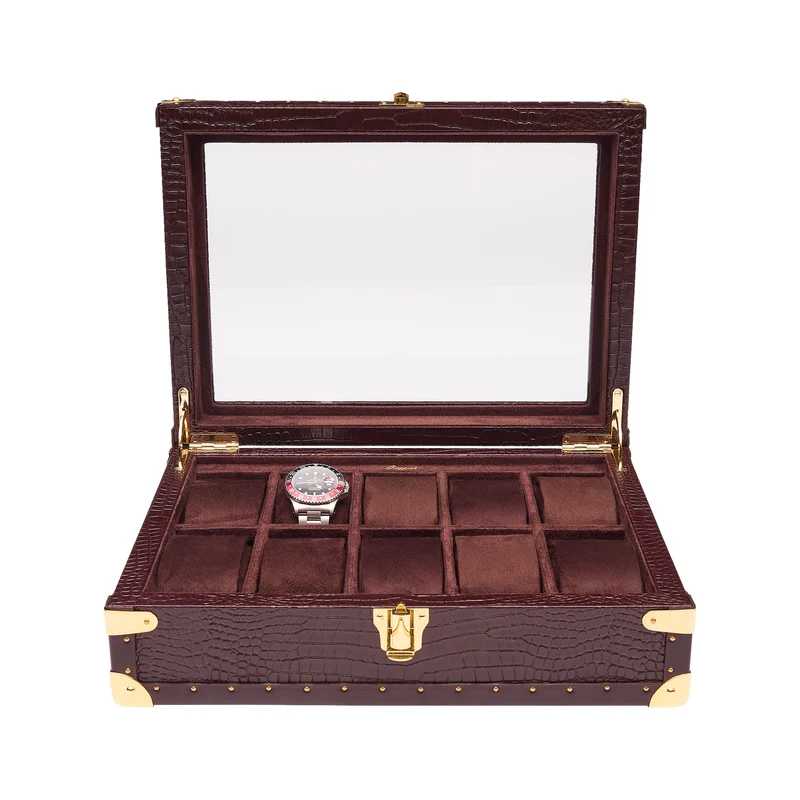 Brompton Optic Ten Watch Box - Brown