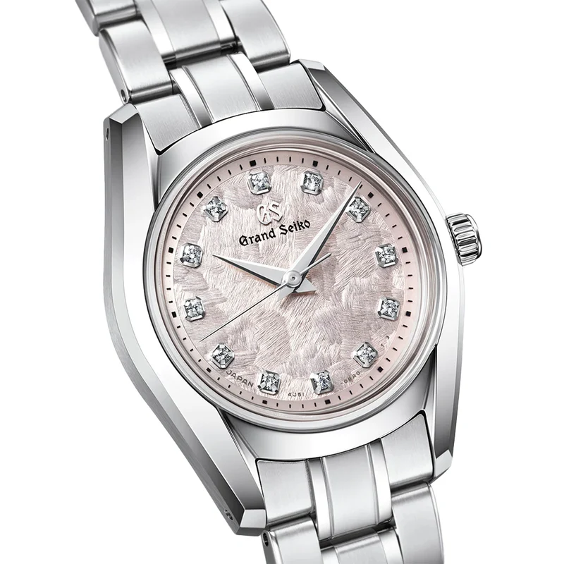 STGF387 “Hana-Ikada" Ladies Heritage with Diamonds 26mm - Pink on Bracelet