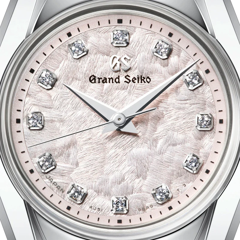 STGF387 “Hana-Ikada" Ladies Heritage with Diamonds 26mm - Pink on Bracelet