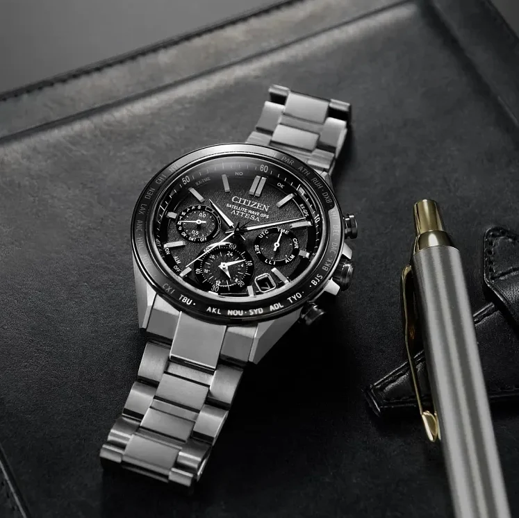 ATTESA Super Titanium™ Satellite Timekeeping 44.6mm - Grey on Bracelet