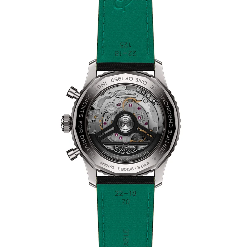Navitimer B01 Chronograph Aston Martin Aramco Formula One™ Team Limited Edition 43mm - Black on Leather Strap