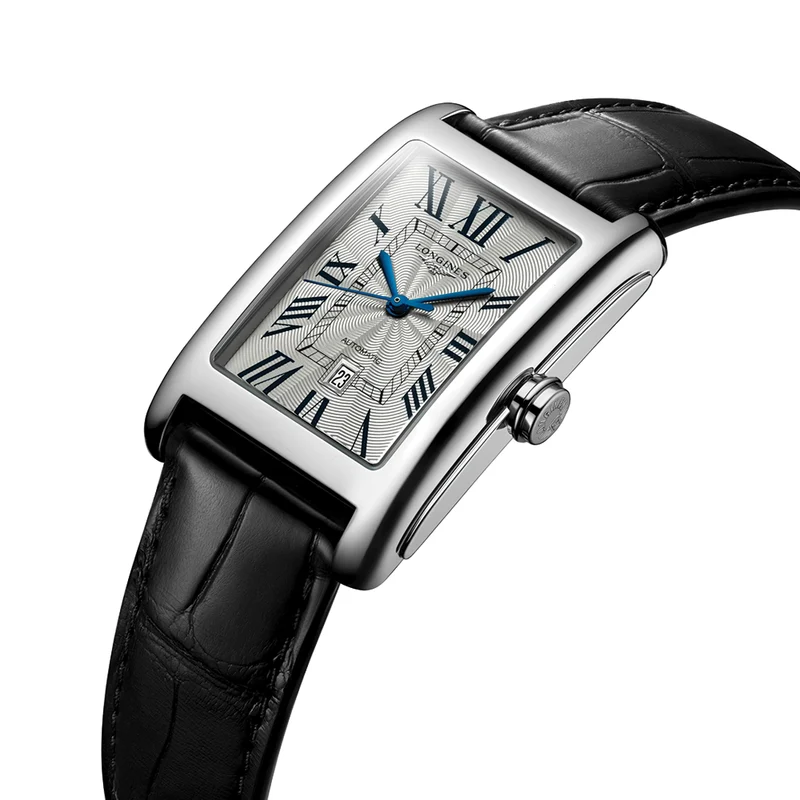 DolceVita 43.8mm - Silver "Fliniqué" on Leather Strap