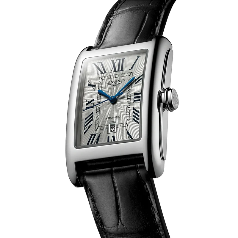 DolceVita 43.8mm - Silver "Fliniqué" on Leather Strap