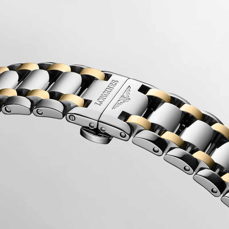 Primaluna Moonphase Two-Tone 34mm - Silver on Bracelet