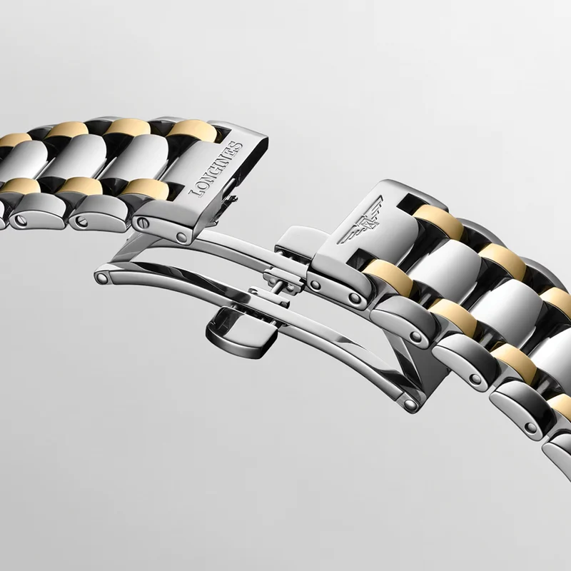 Primaluna Moonphase Two-Tone 34mm - Silver on Bracelet