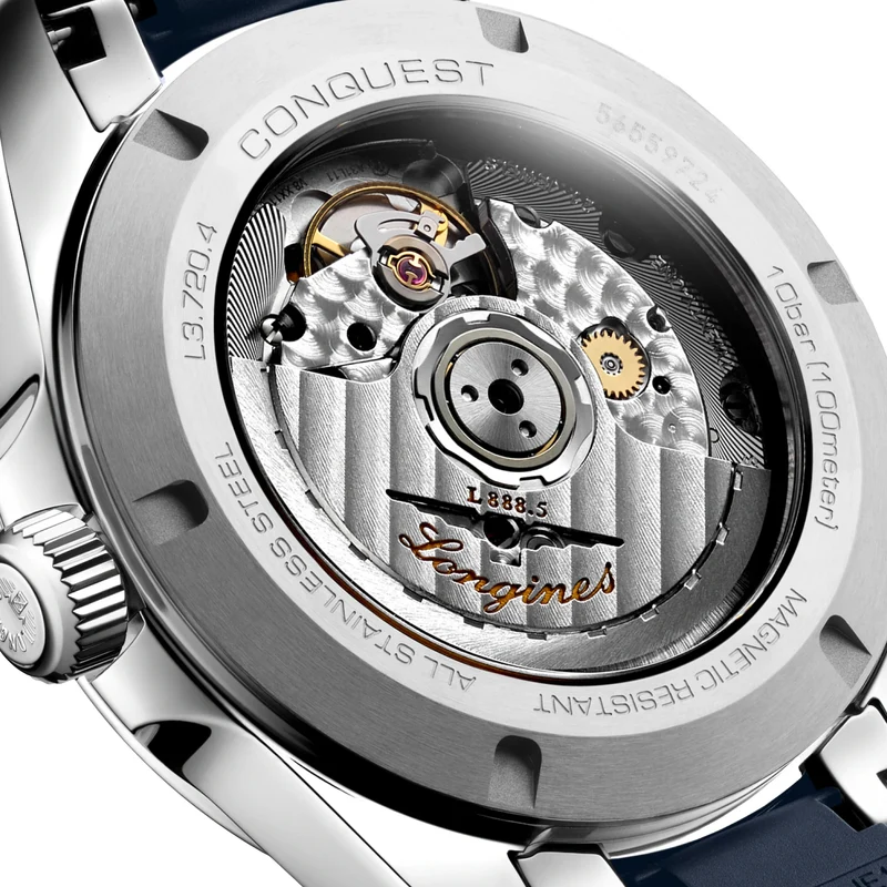 Conquest 38mm - Blue on Rubber Strap