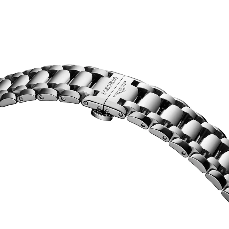 PrimaLuna Moonphase 34mm - White, Mother-of-Pearl w/ Diamonds on Bracelet