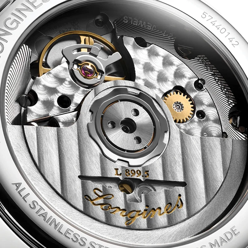 PrimaLuna Moonphase 34mm - White, Mother-of-Pearl w/ Diamonds on Red Leather Strap