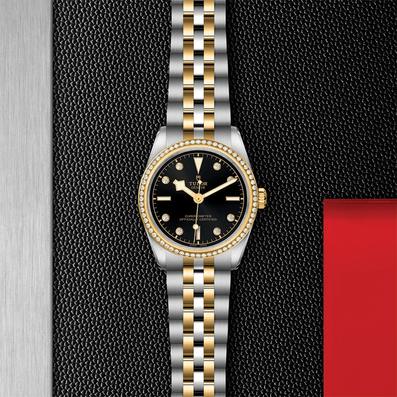 Black Bay One S&G 31mm - Black, Diamond-Set, Diamond Bezel on Bracelet