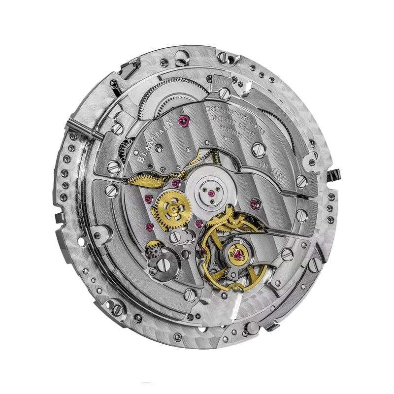 Villeret Moonphase Red Gold 40mm - Opaline on Leather Strap