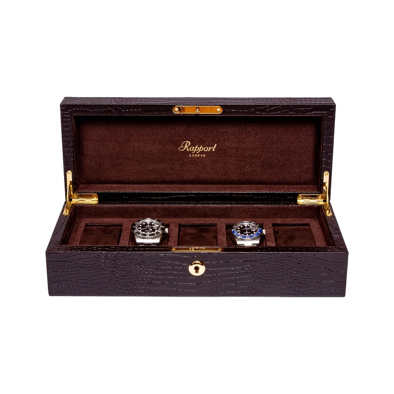 Brompton Five Watch Box - Brown