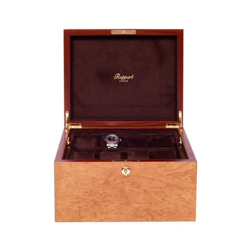 Heritage Sixteen Watch Box - Burr Walnut