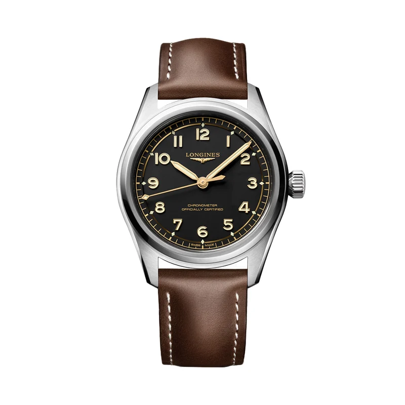 Spirit Pilot Automatic 39mm - Black on Leather Strap