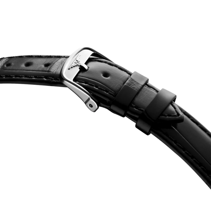 Mini Dolcevita 29mm - Silver "Fliniqué" on Leather Strap