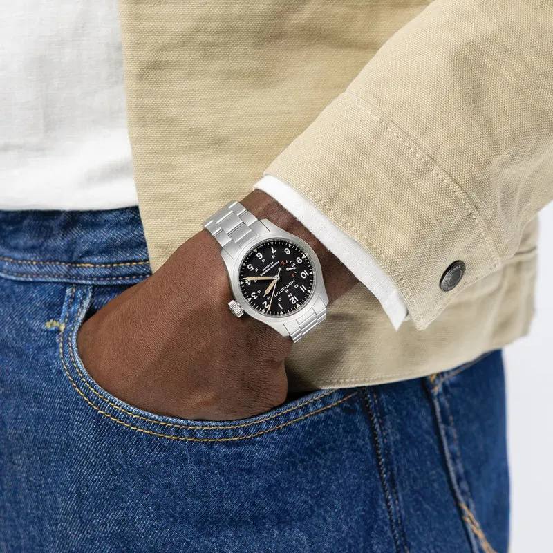 Khaki Field Mechanical Power Reserve 40mm - Black on Bracelet