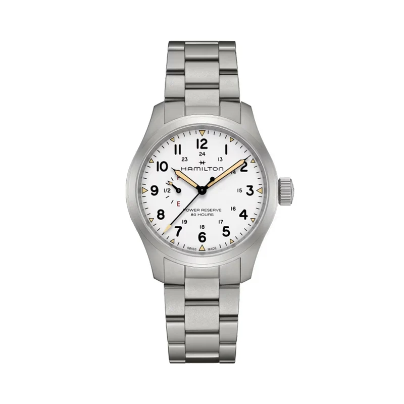 Khaki Field Mechanical Power Reserve 40mm - White on Bracelet