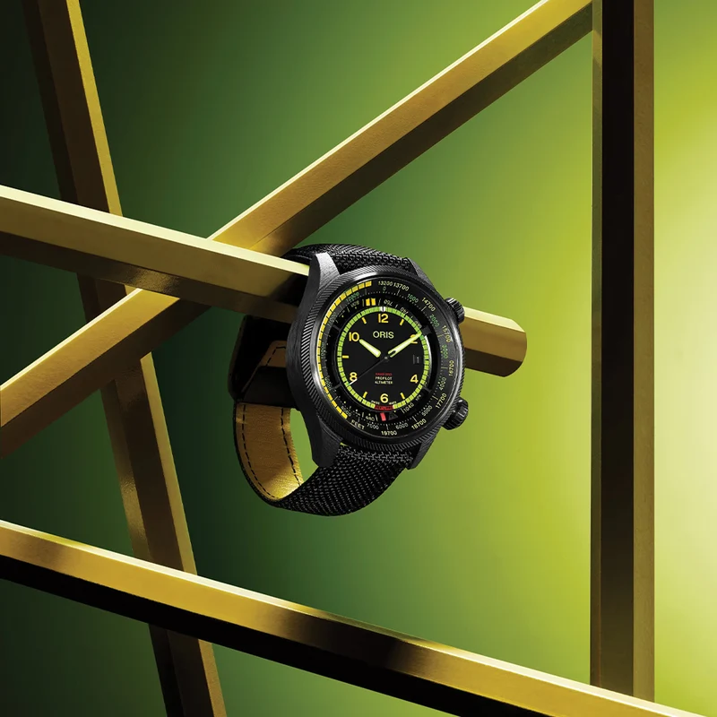 Bamford Limited Edition ProPilot Altimeter ‘Mission Control’ 47mm - Black on Fabric Strap