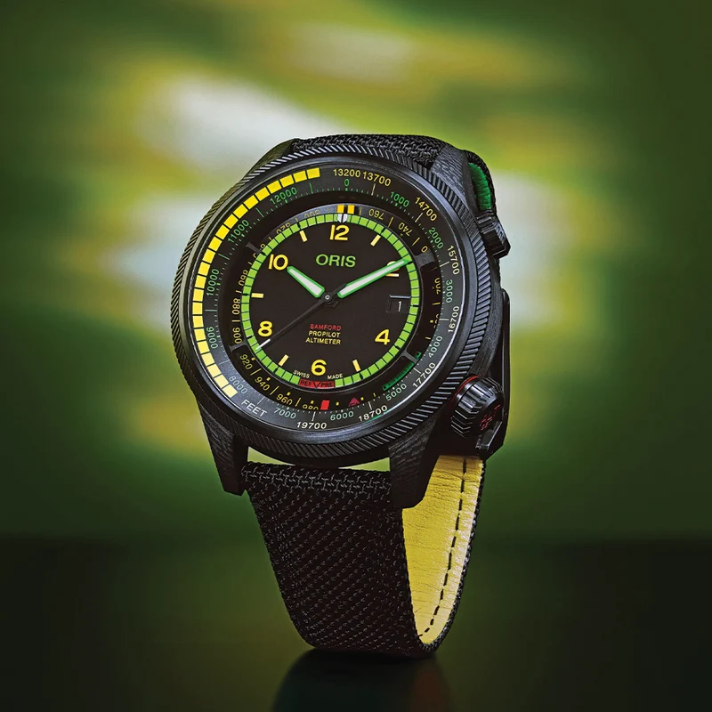 Bamford Limited Edition ProPilot Altimeter ‘Mission Control’ 47mm - Black on Fabric Strap