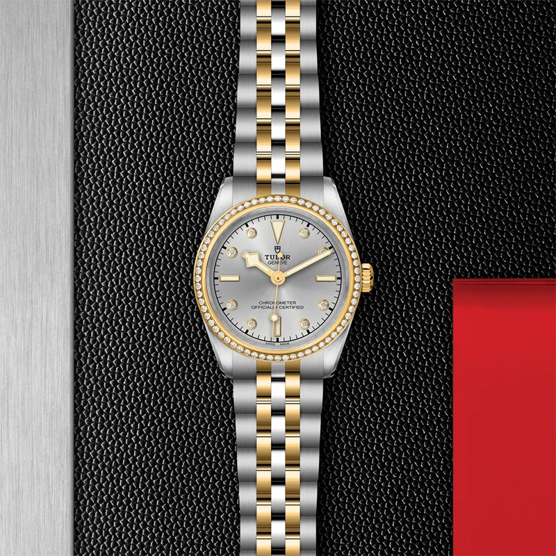 Black Bay One S&G 31mm - Silver, Diamond-Set, Diamond Bezel on Bracelet