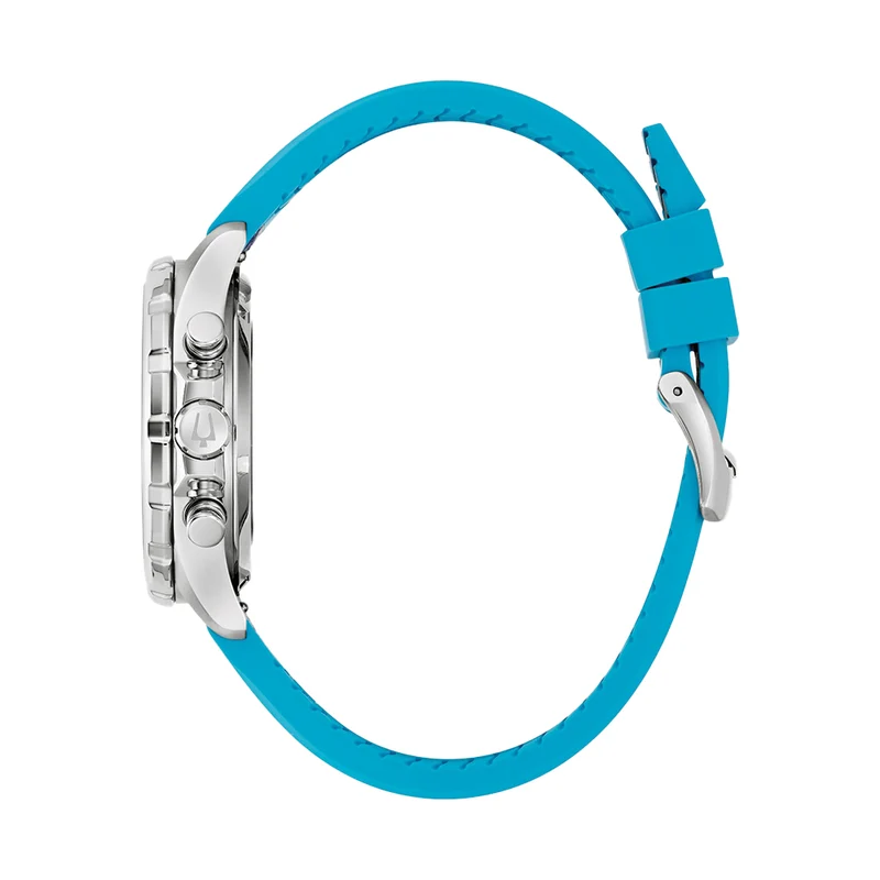 Marine Star E1 Team Miami Chronograph 43mm - Blue on Leather Strap w/ Extra Silicone Strap