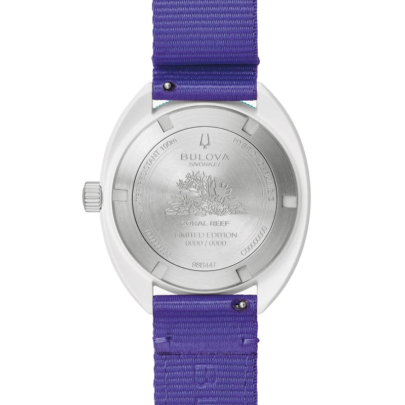 Oceanographer Snorkel Limited Edition Coral Ceramic 41mm - Teal on Tide Nylon Strap