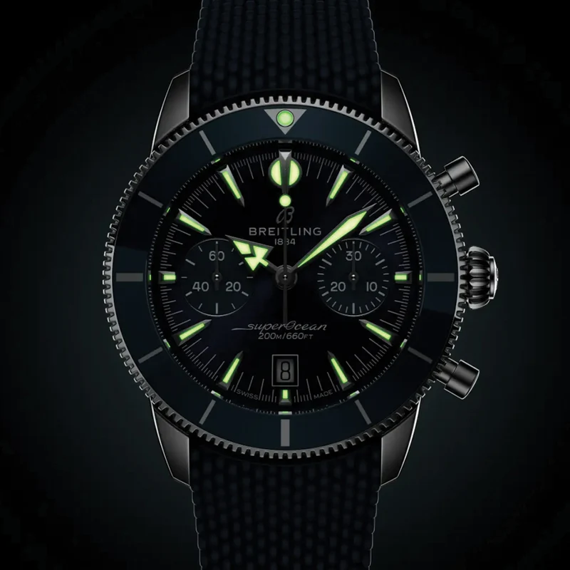Superocean Heritage B01 Chronograph 42mm - Blue on Rubber Strap