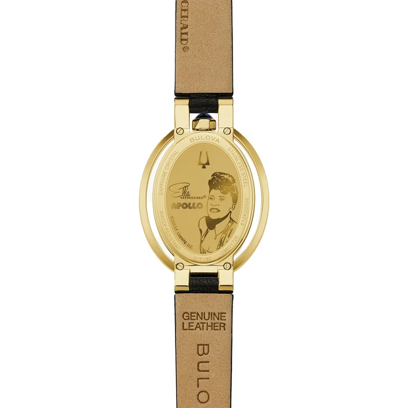 Special Edition Apollo 'Ella' Rubaiyat Gold-Tone 28.8mm - White on Leather Strap