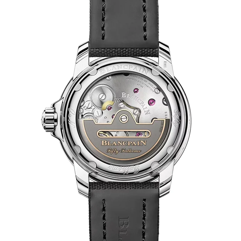 Fifty Fathoms Automatique Steel 42.3mm - Black on Sail-Canvas Strap