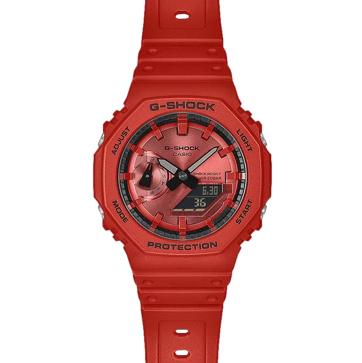 GA2100RRB-4A Analog-Digital 2100 Series 45.4mm - Red on Resin Strap