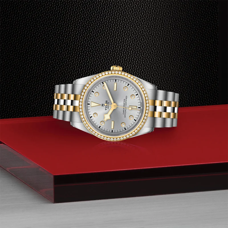 Black Bay One S&G 36mm - Silver, Diamond-Set and Diamond Bezel on Bracelet