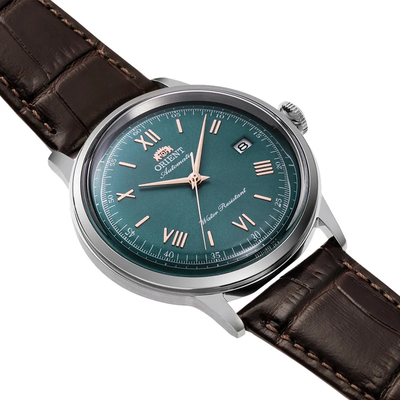 Bambino Version 2 40.5mm - Green on Leather Strap