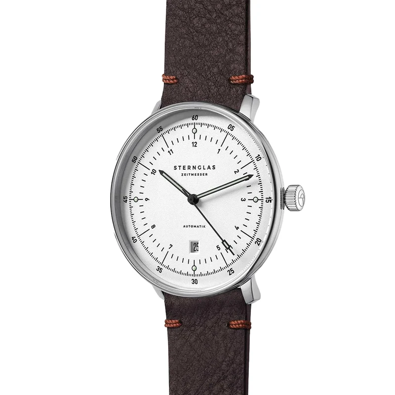 Hamburg Automatic 42mm - Silver on Leather Strap