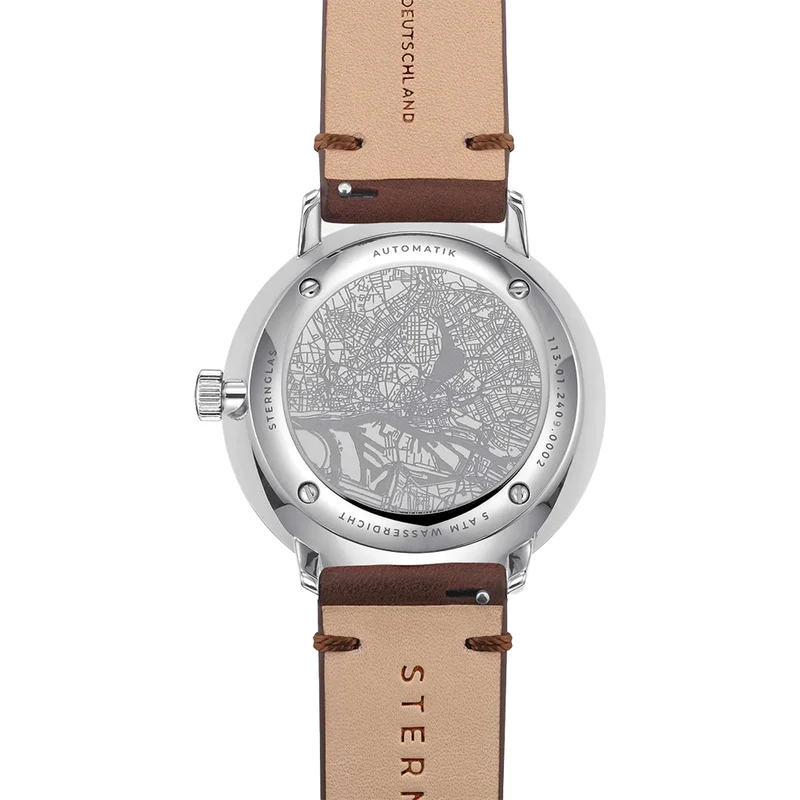 Hamburg Automatic 42mm - Silver on Leather Strap