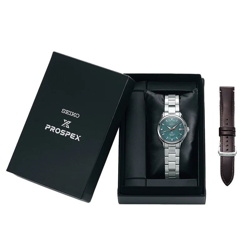 SPB289 Prospex 38mm - Green on Bracelet and Extra Leather Strap