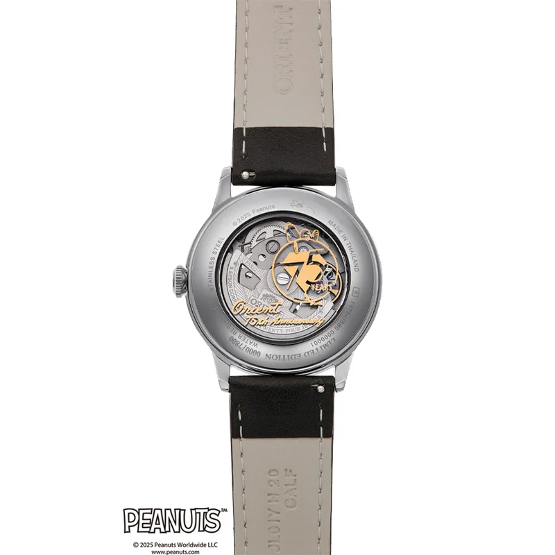 Orient Peanuts 75th Anniversary Limited Edition Bambino 38mm - White on Leather Strap