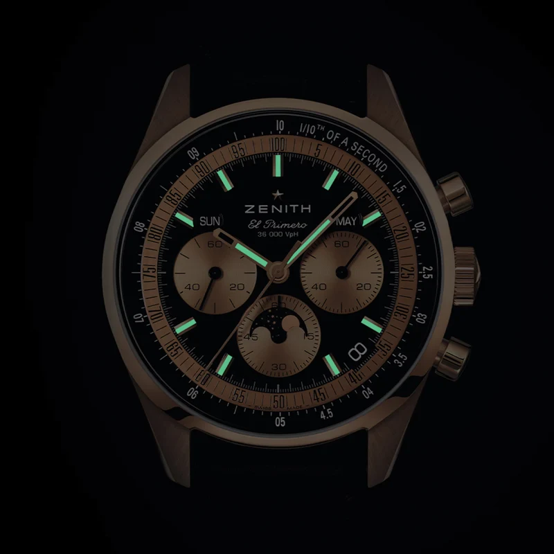 Chronomaster Original Triple Calendar Rose Gold 38mm - Black on Leather Strap