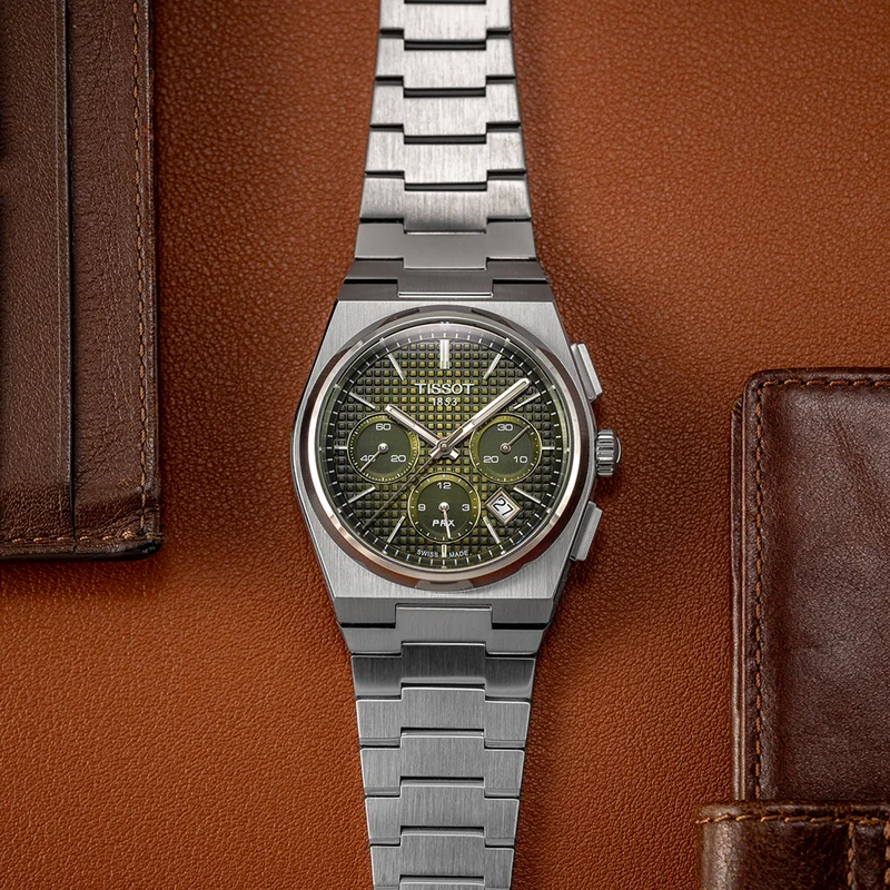 PRX Automatic Chronograph 42mm - Green on Bracelet