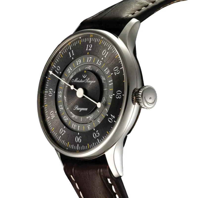 Pangaea Day Date Automatic 40mm - Grey on Brown Calf Leather