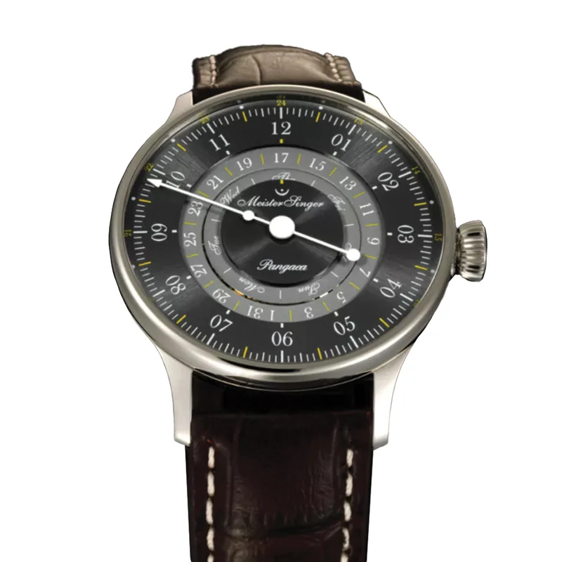 Pangaea Day Date Automatic 40mm - Grey on Brown Calf Leather