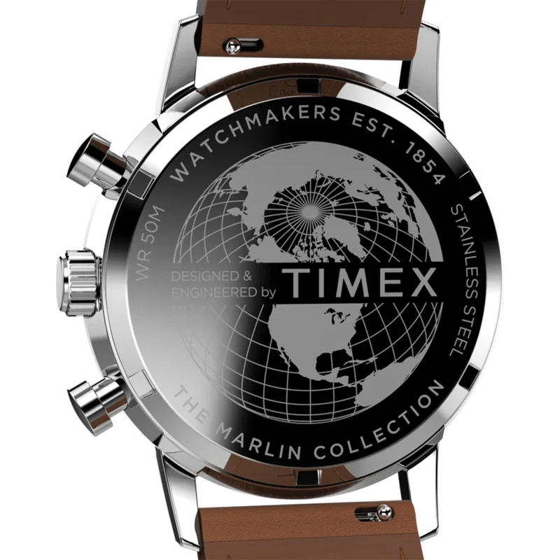 Marlin® Chronograph Tachymeter 40mm - Green on Leather Strap