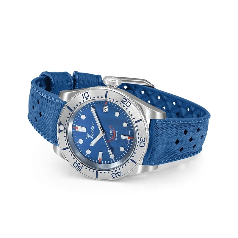 1545 Steel 40mm - Blue on Rubber Strap