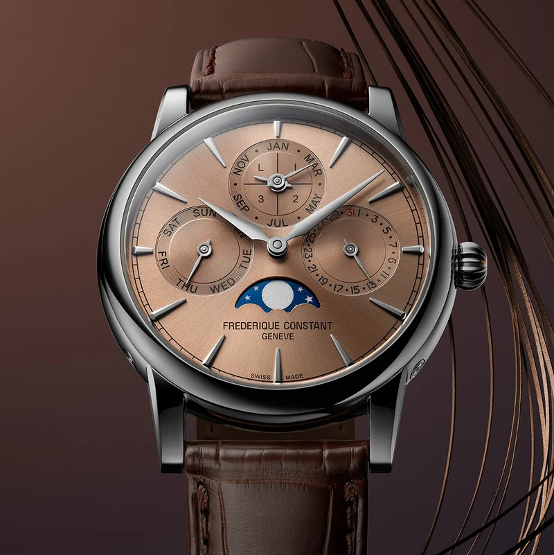 Manufacture Classic Perpetual Calendar 40mm - Salmon on Leather Strap
