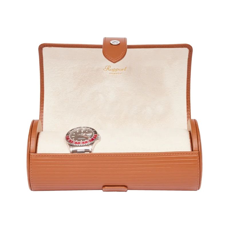 Nova Three Watch Roll - Tan