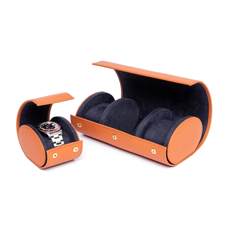 Hyde Park Three Watch Roll - Tan