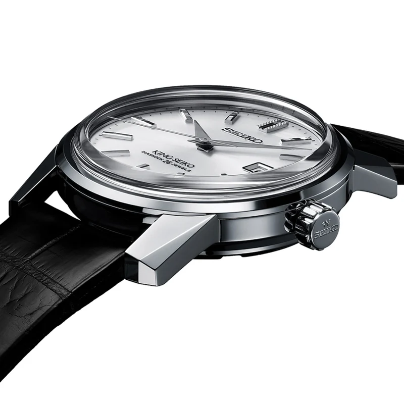 SJE083 140th Anniversary Limited Edition King Seiko 38.1mm - Silver on Leather Strap